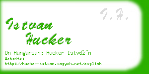 istvan hucker business card